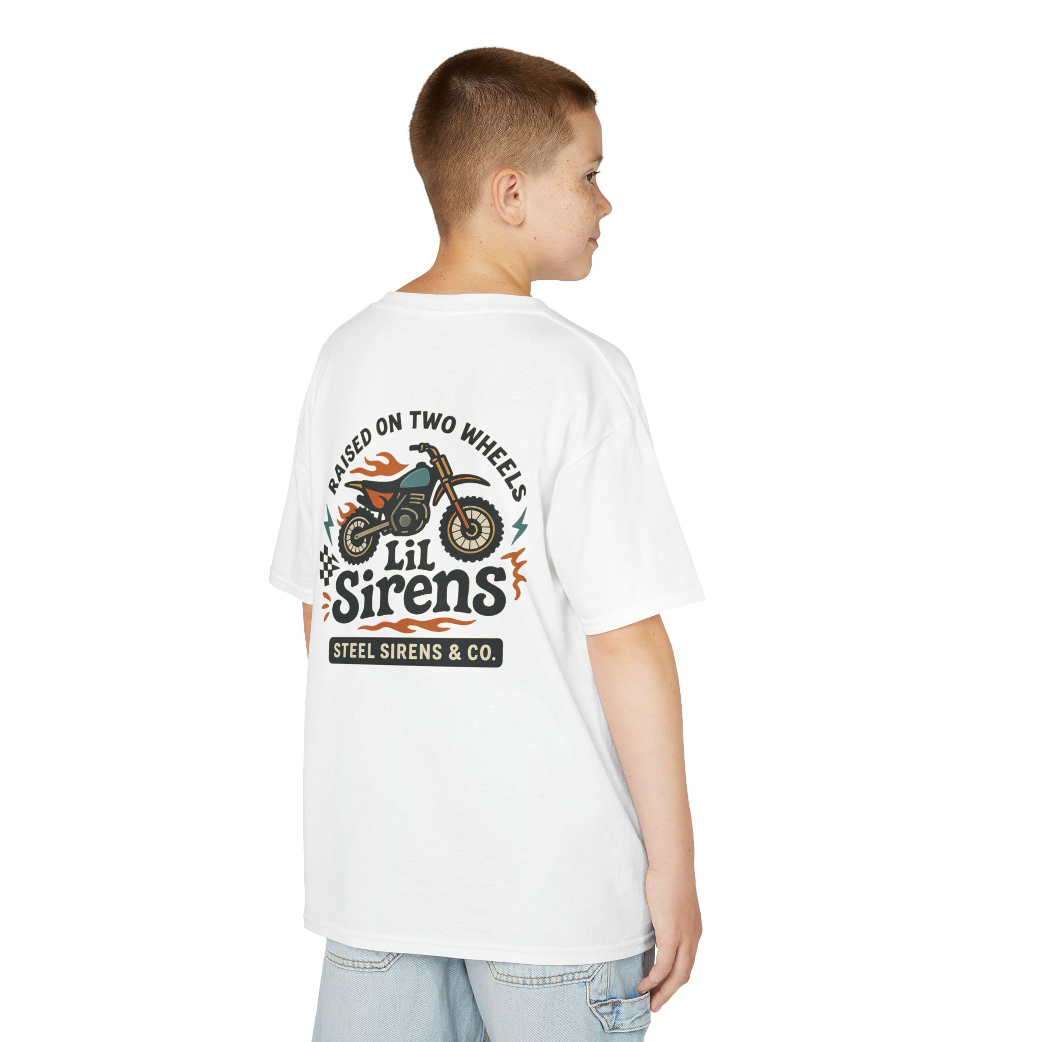 Raised on Two Wheels Youth Tee - Image 6