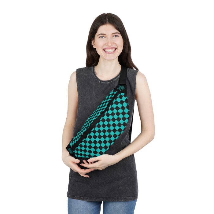 Moto Check Fanny Pack - Mint Vibe Edition - Image 3