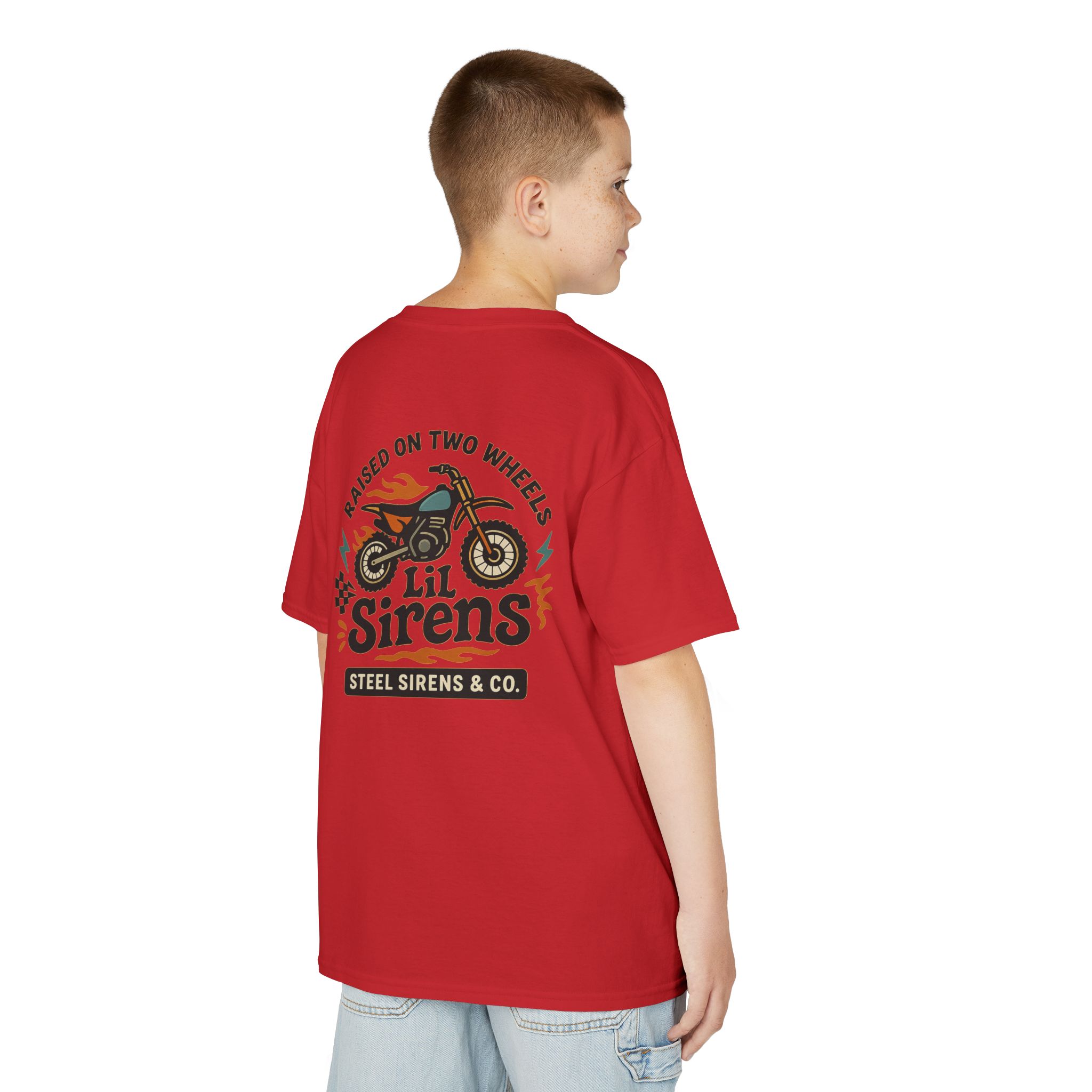 Raised on Two Wheels Youth Tee - Image 78