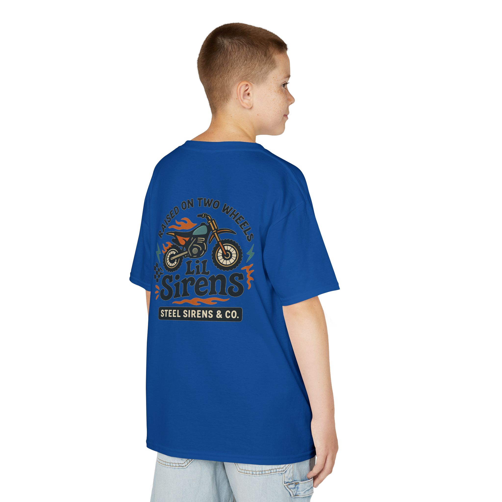 Raised on Two Wheels Youth Tee - Image 60