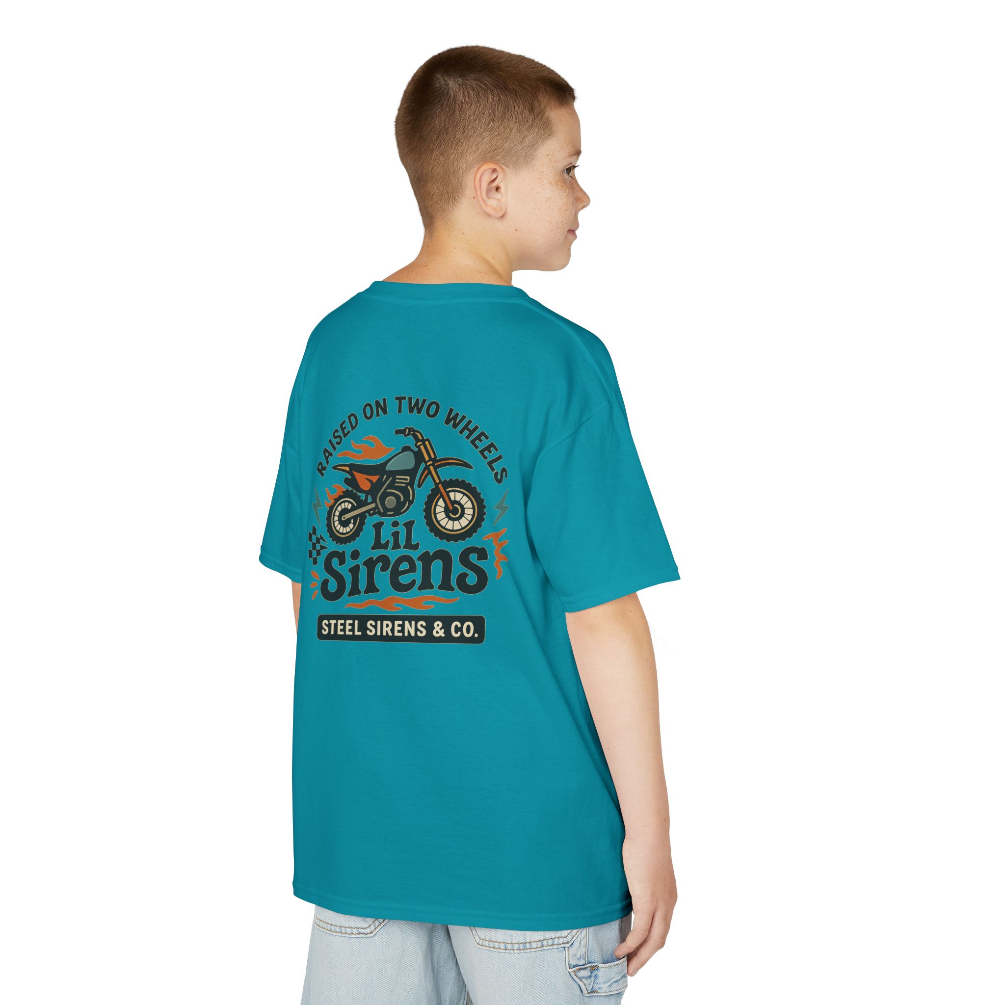 Raised on Two Wheels Youth Tee - Image 48