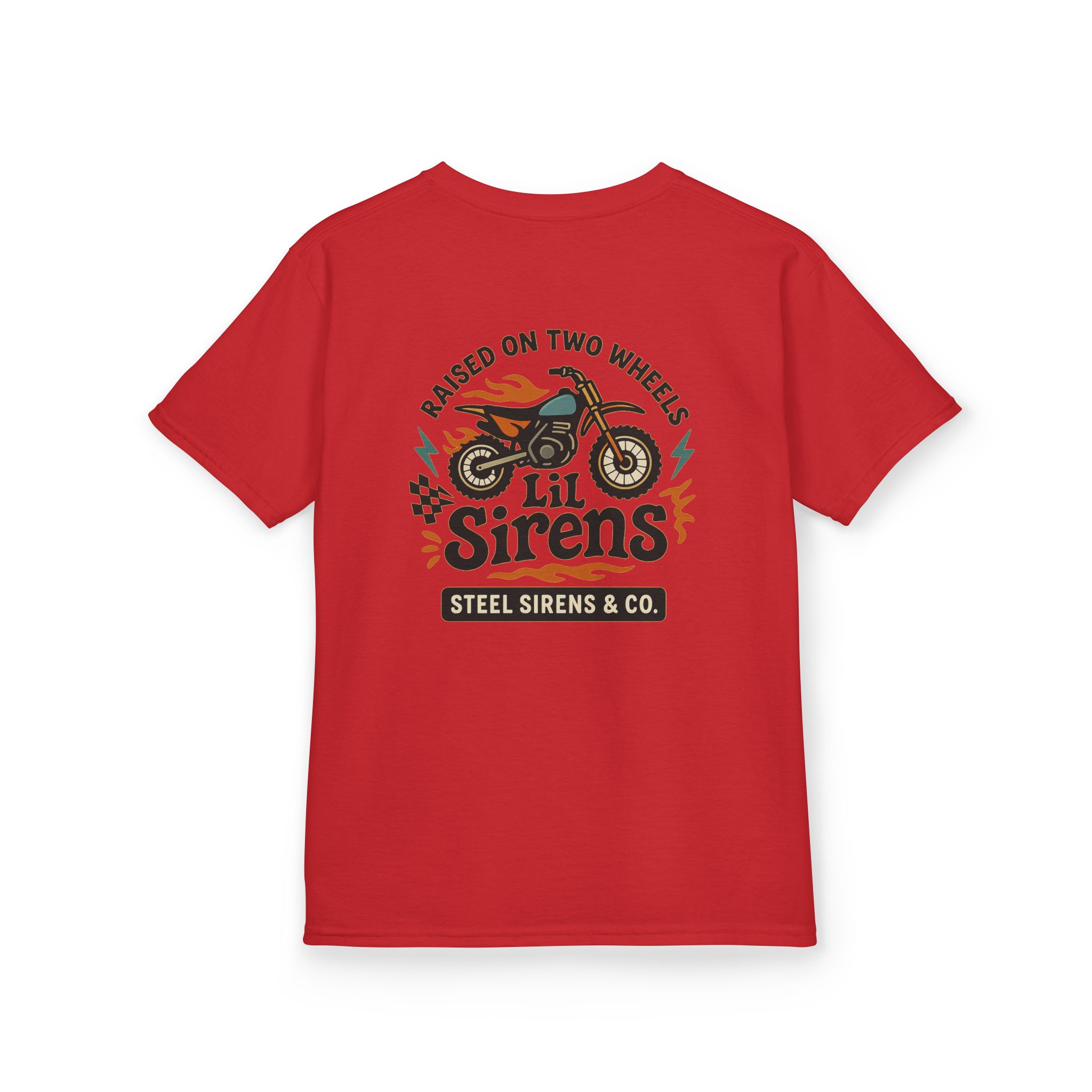 Raised on Two Wheels Youth Tee - Image 76
