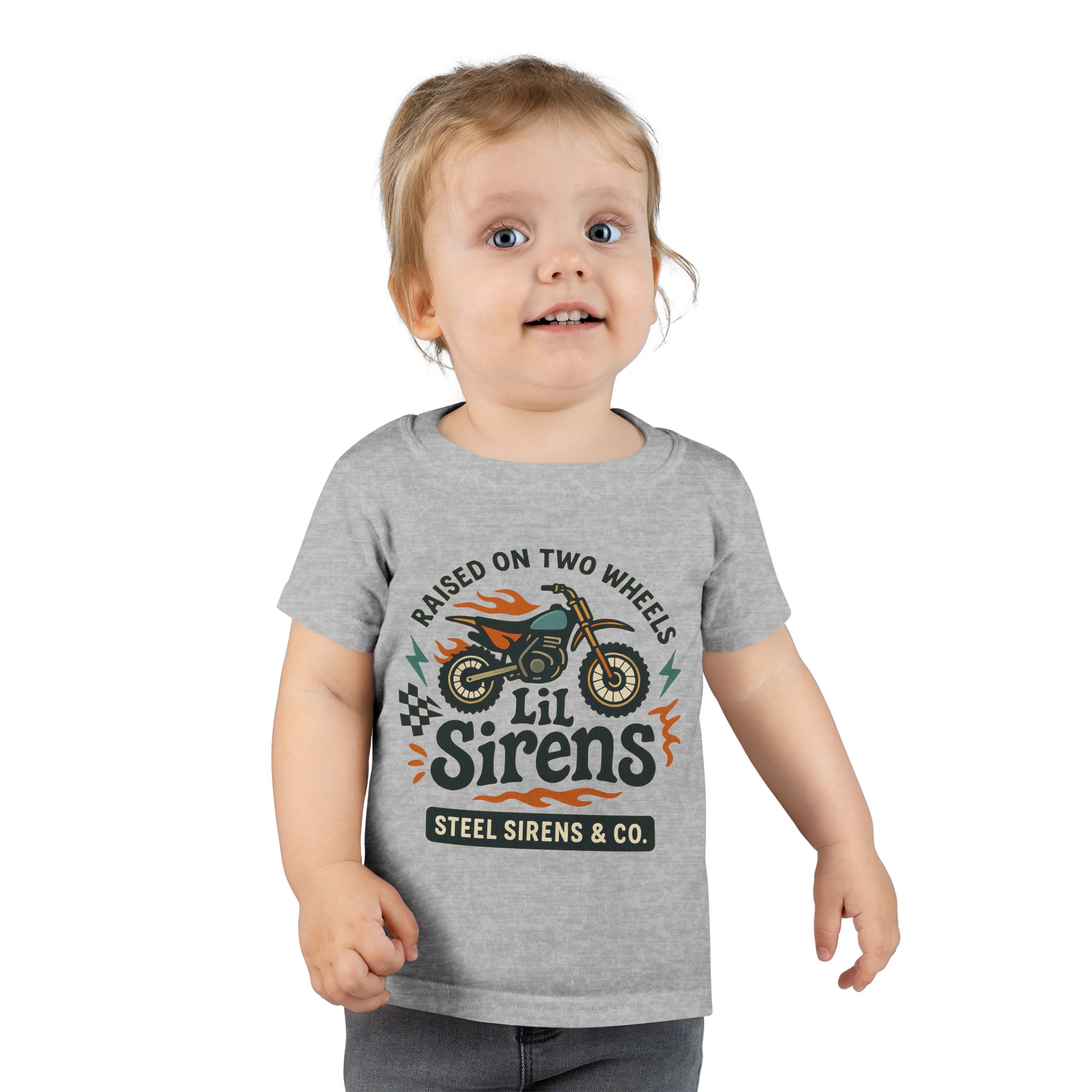 Raised on Two Wheels Toddler Tee - Image 3