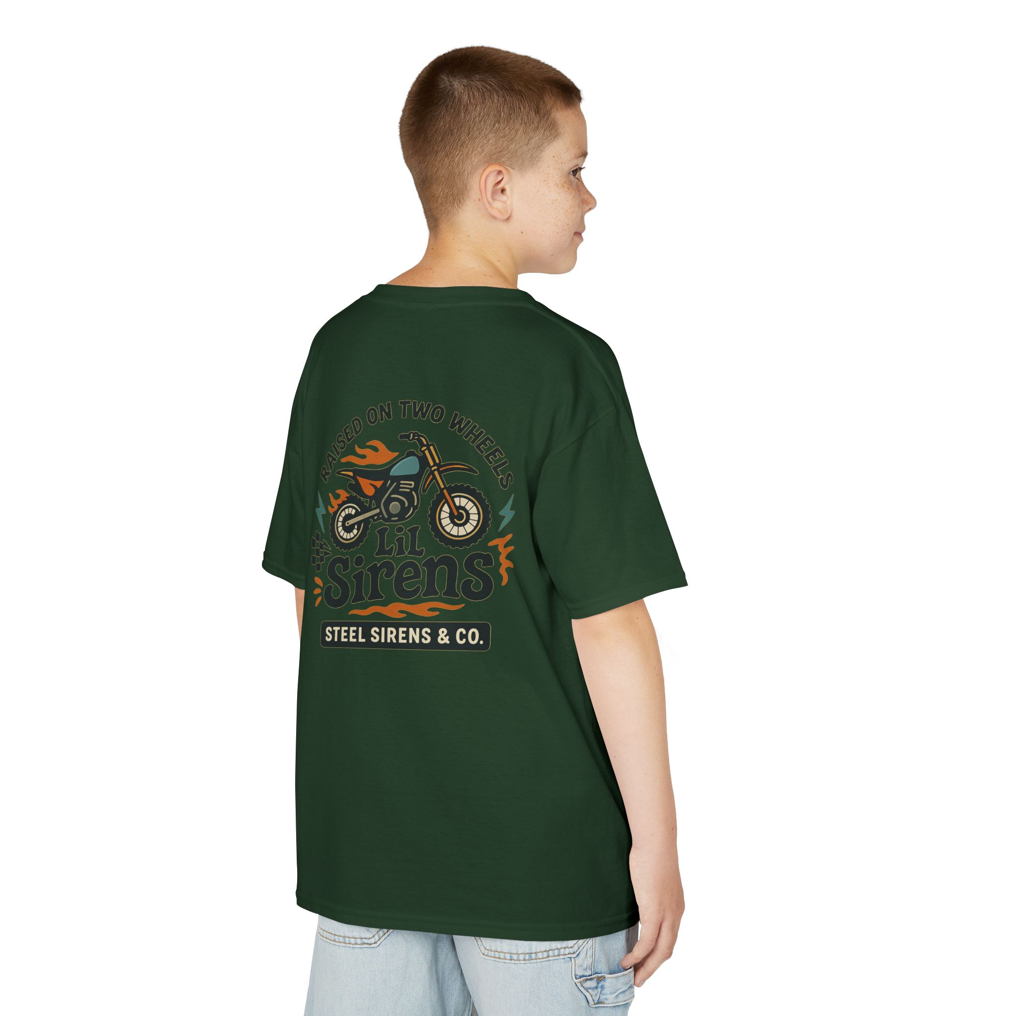 Raised on Two Wheels Youth Tee - Image 36
