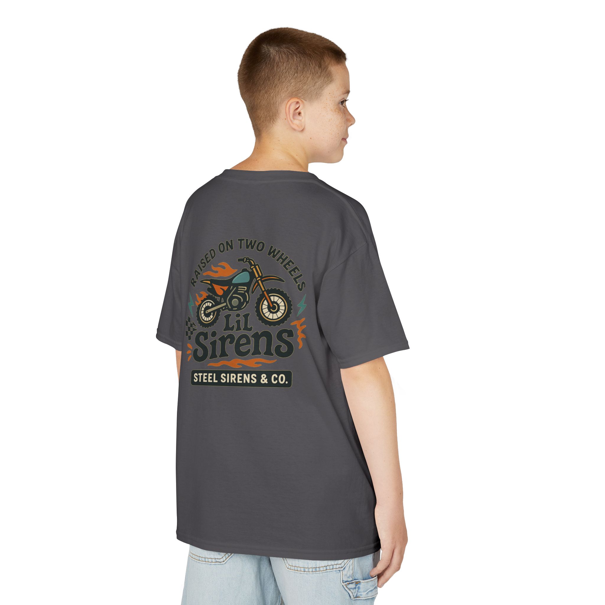 Raised on Two Wheels Youth Tee - Image 54