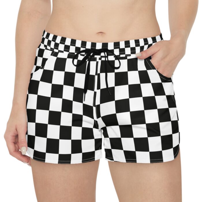 Off Track Moto Check Lounge Shorts - Image 3