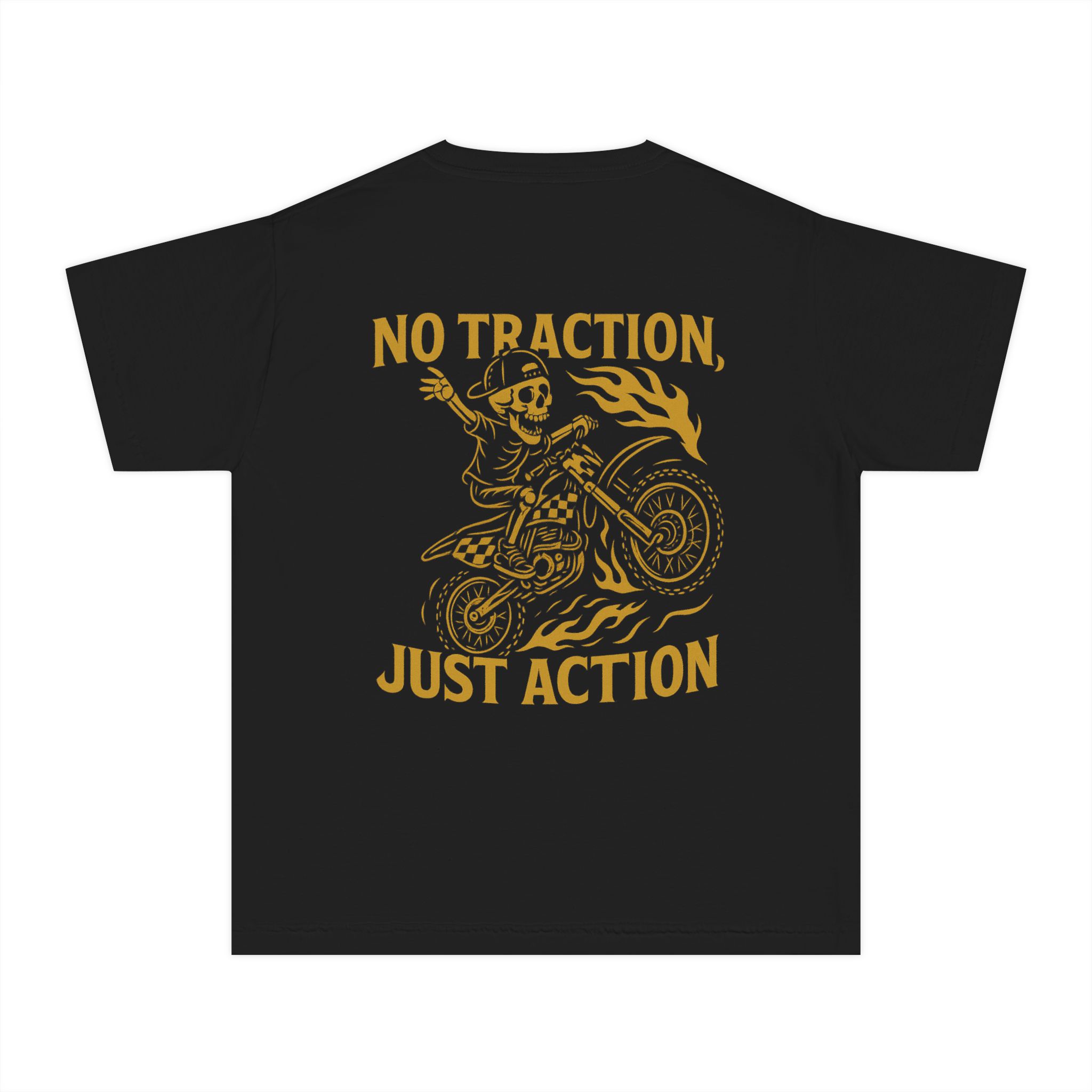 No Traction Just Action Youth Tee