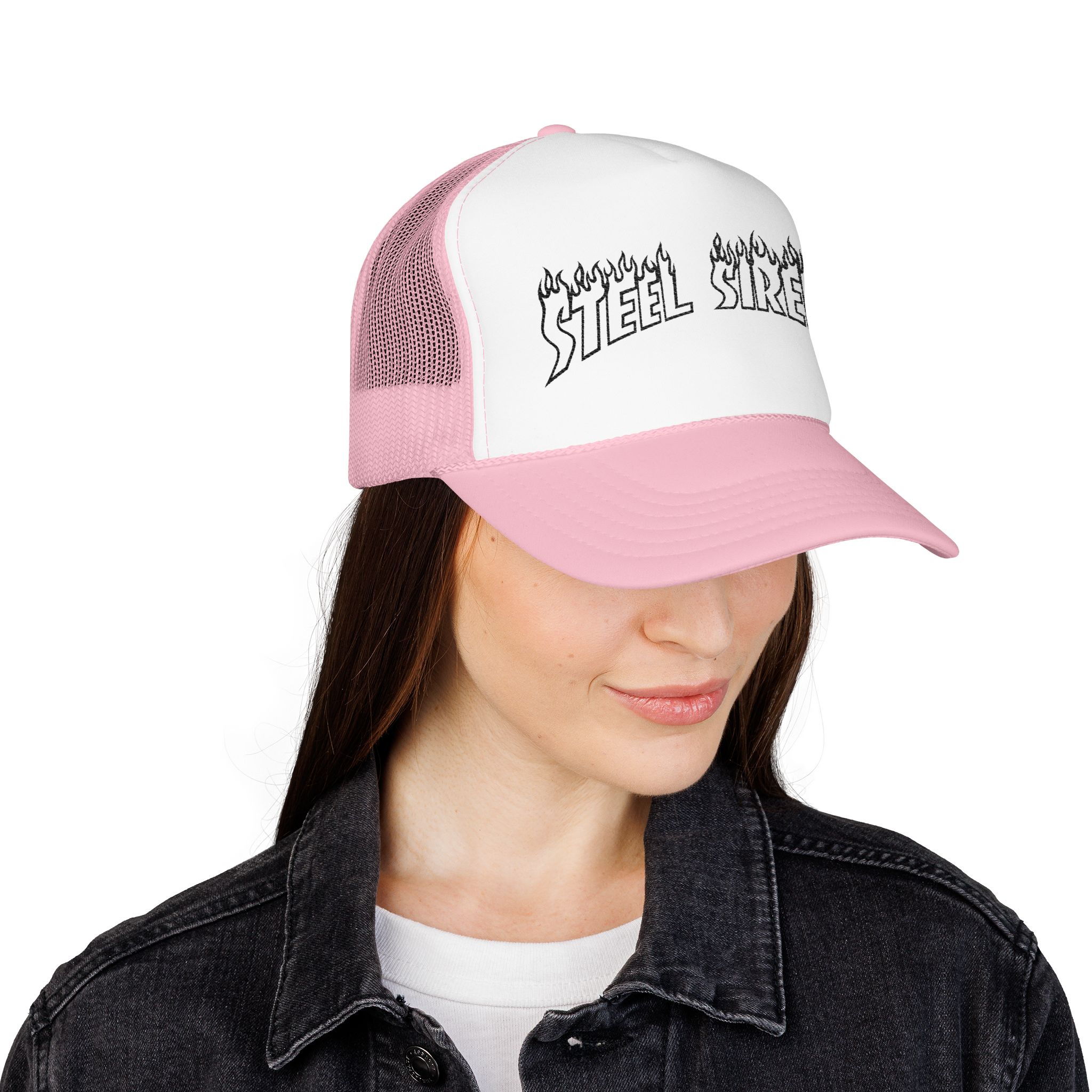 Flaming Steel Sirens Embroidered Trucker Hat - Image 19