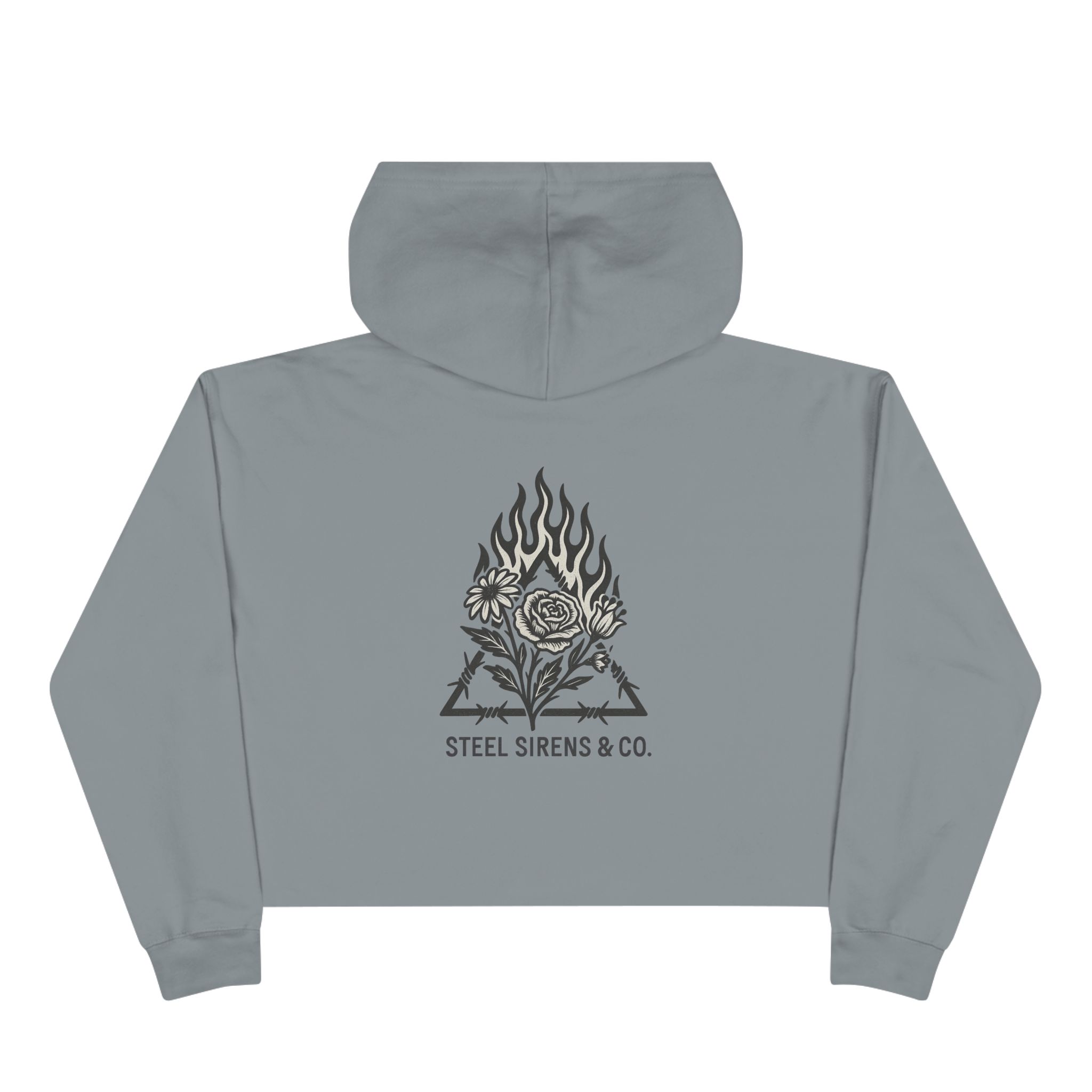 Burn & Bloom Crop Hoodie