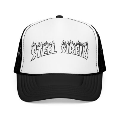Flaming Steel Sirens Embroidered Trucker Hat