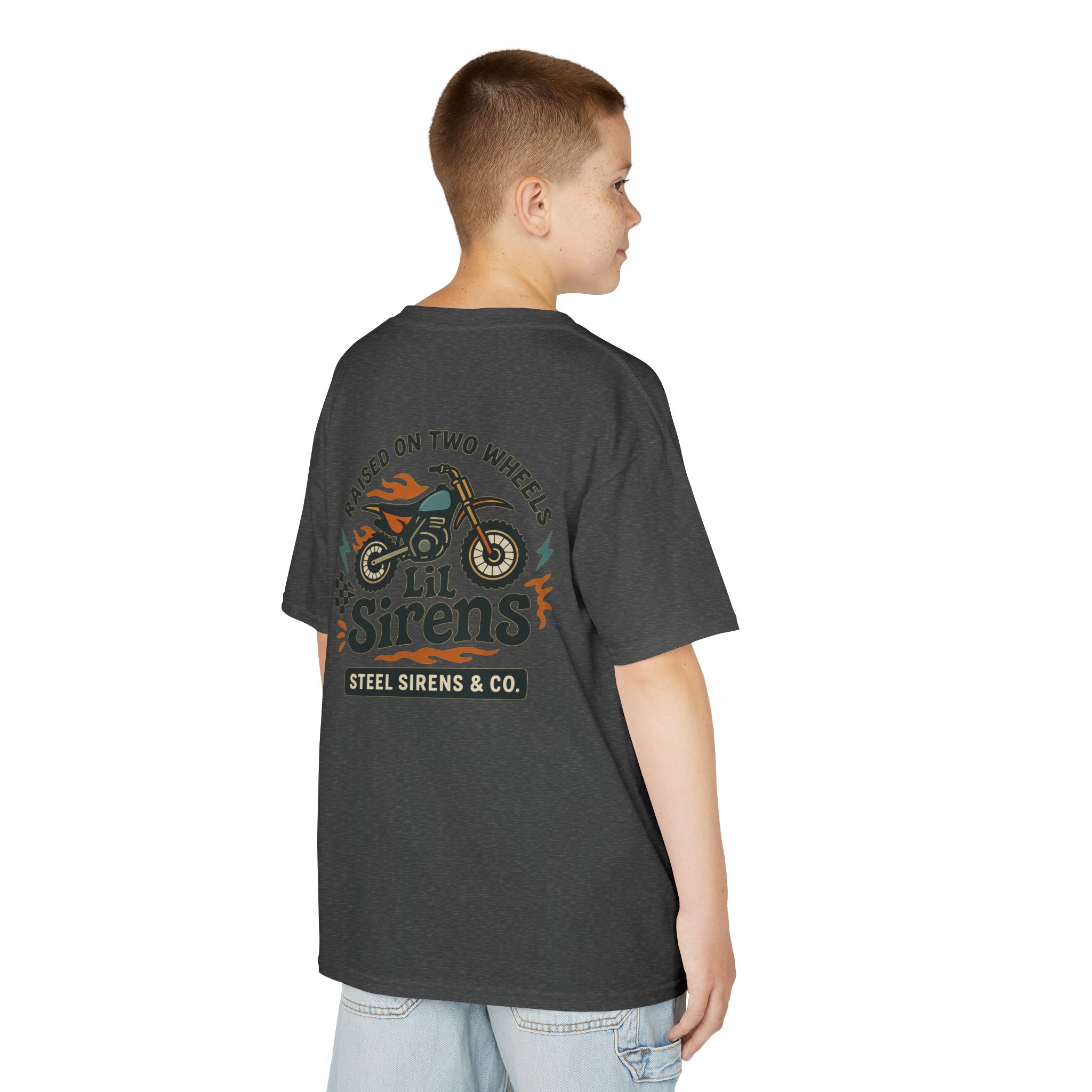 Raised on Two Wheels Youth Tee - Image 42