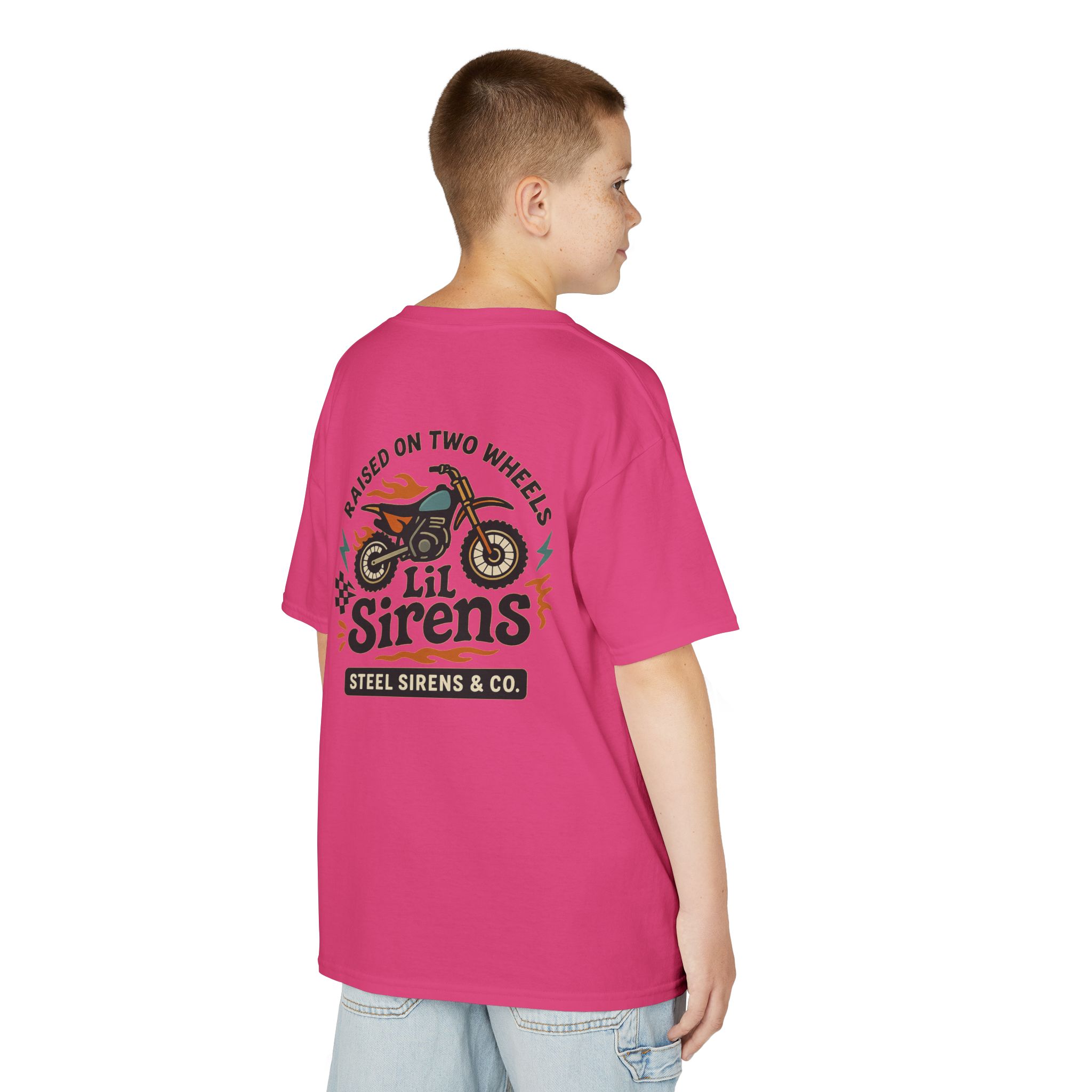 Raised on Two Wheels Youth Tee - Image 72