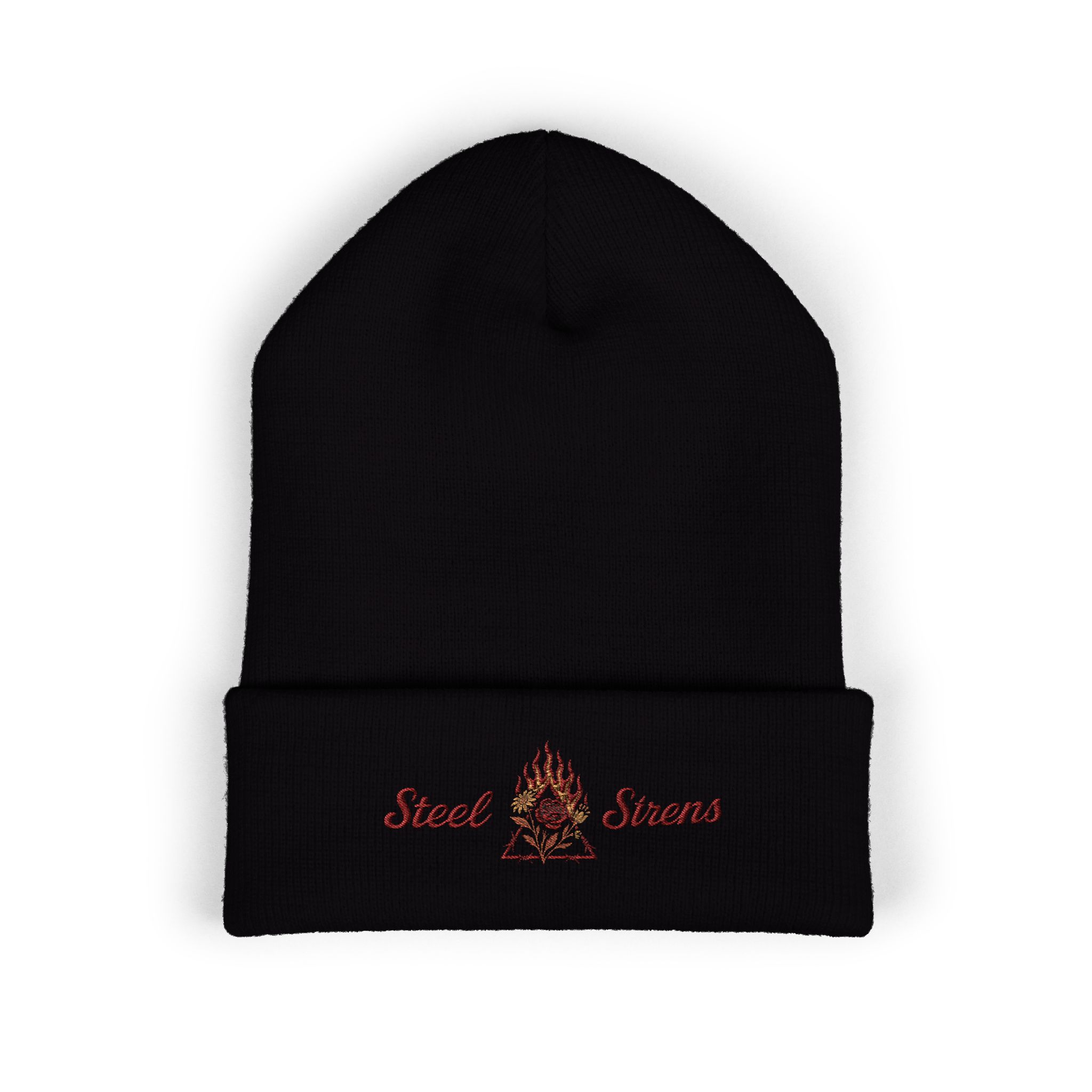 Steel Sirens Flame Crest Embroidered Beanie - Image 3